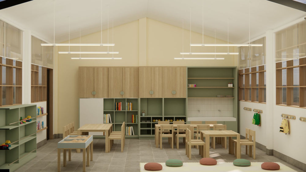 Aula de arte y juego, detalle 1