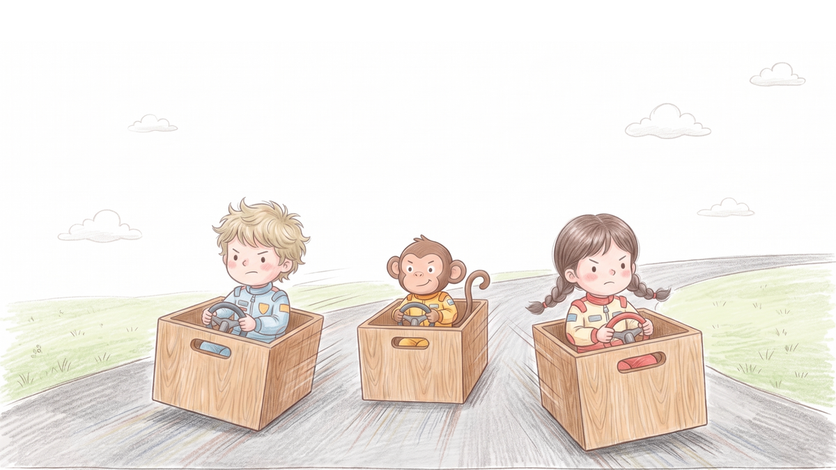 Niños conduciendo los muebles de Mono Kids